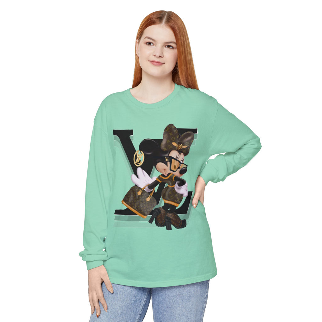 Maxi Mouse Designer Logo Long Sleeve Tee| Team Diva