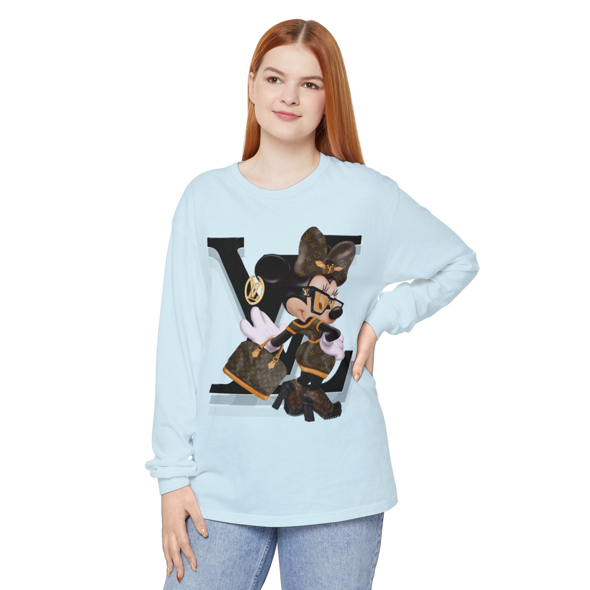 Maxi Mouse Designer Logo Long Sleeve Tee| Team Diva