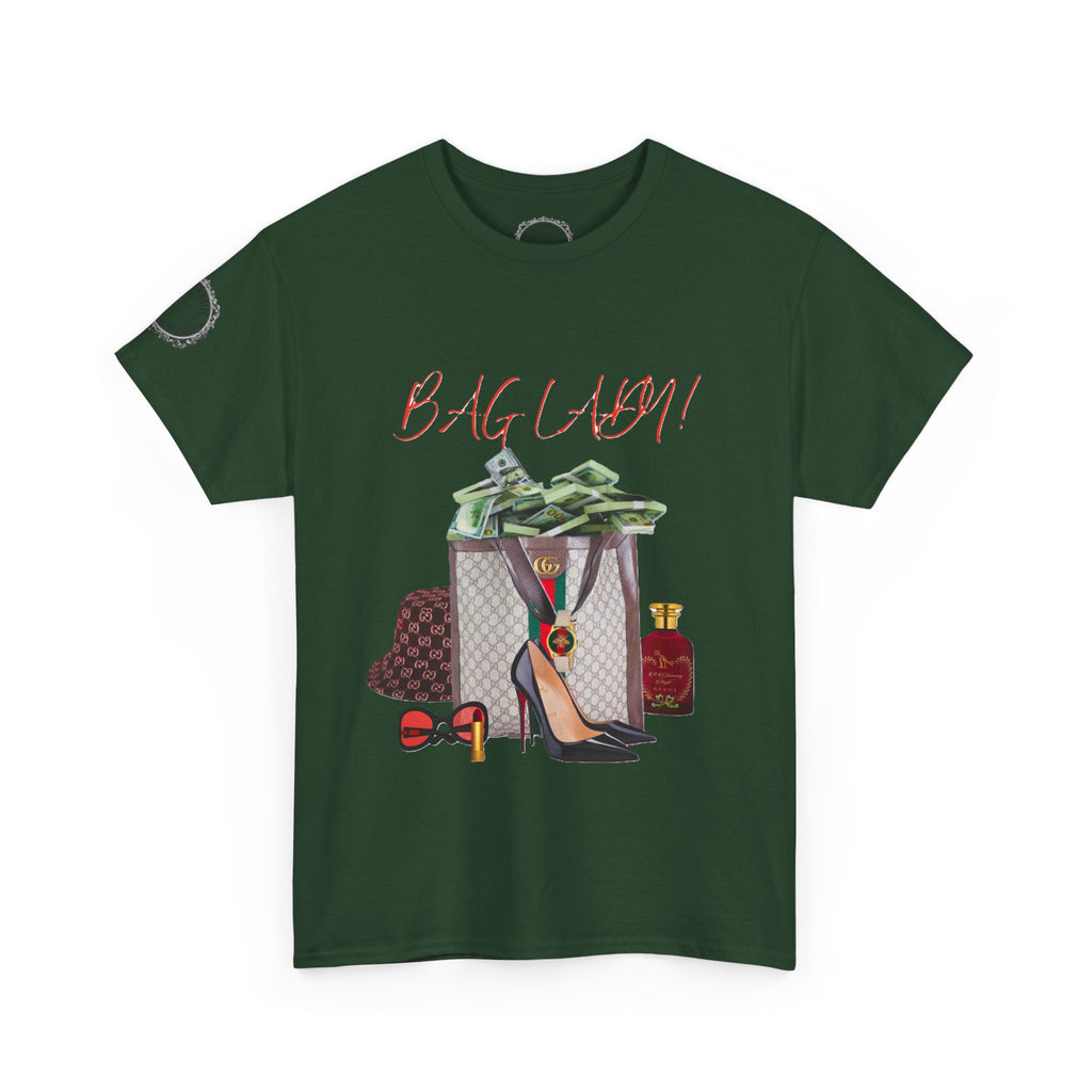 Team Diva Tee — Luxury Fashion Graphic Shirt with Money, Heels & Designer Bag