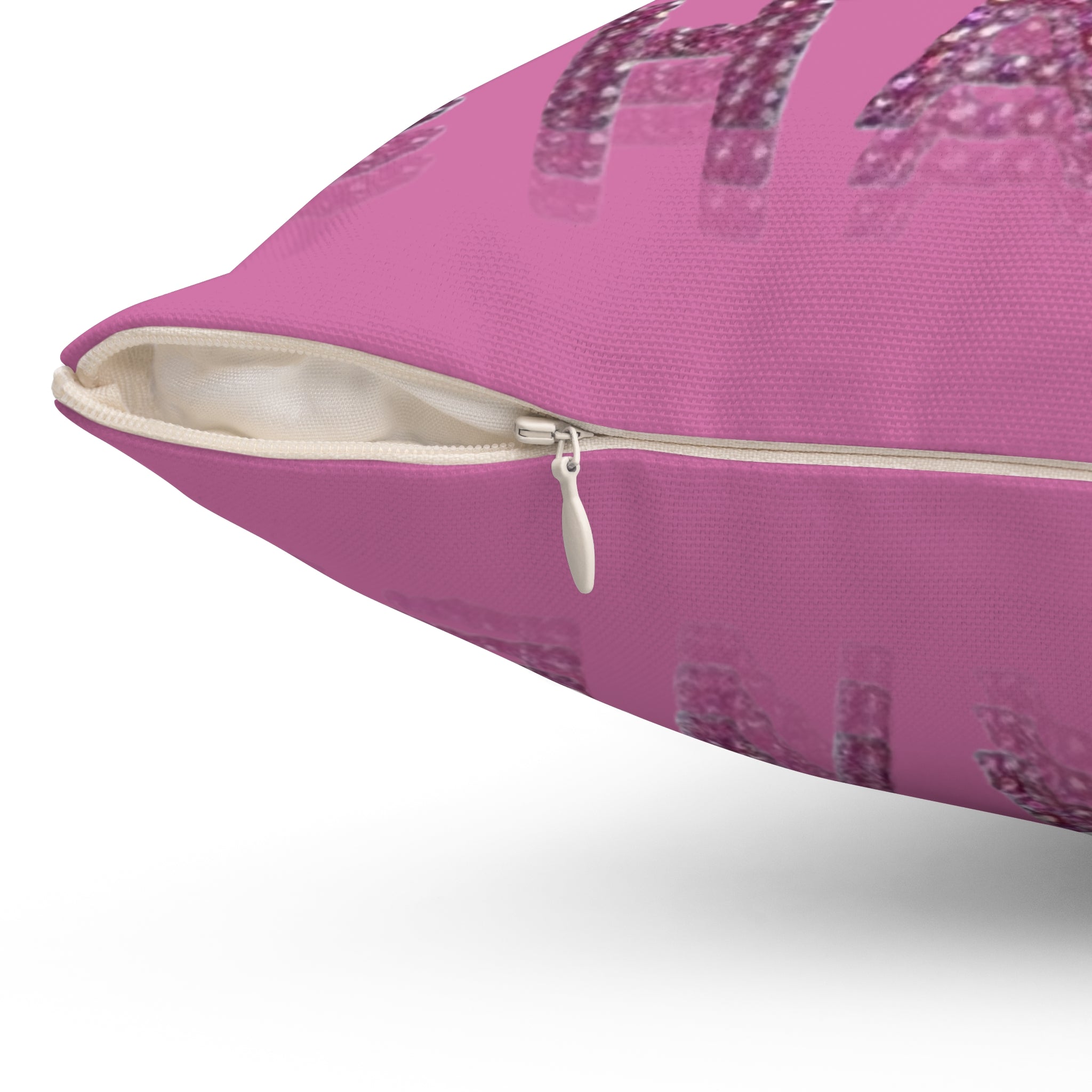 Team Diva Collection Kitty Chanel-Inspired Square Pillow — Pink Designer Cartoon Throw Pillow