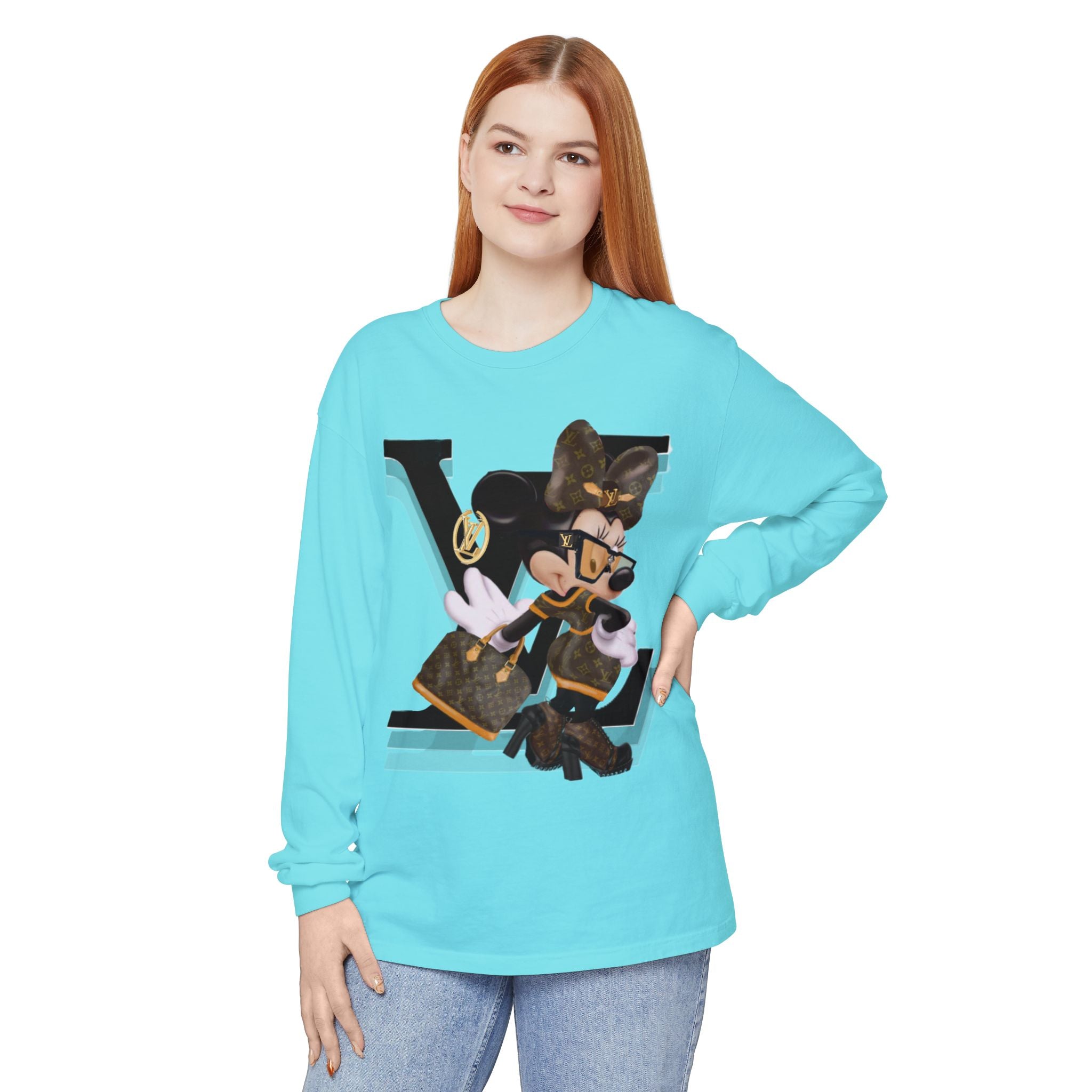 Maxi Mouse Designer Logo Long Sleeve Tee| Team Diva