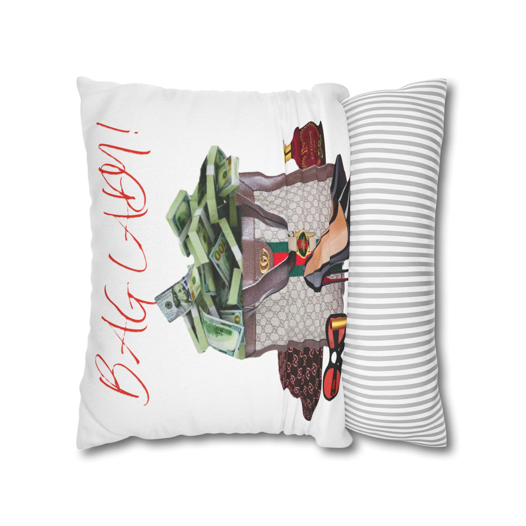 Bag Lady Designer Pillowcase — "Bag Lady" Fashion Throw Pillow Cover