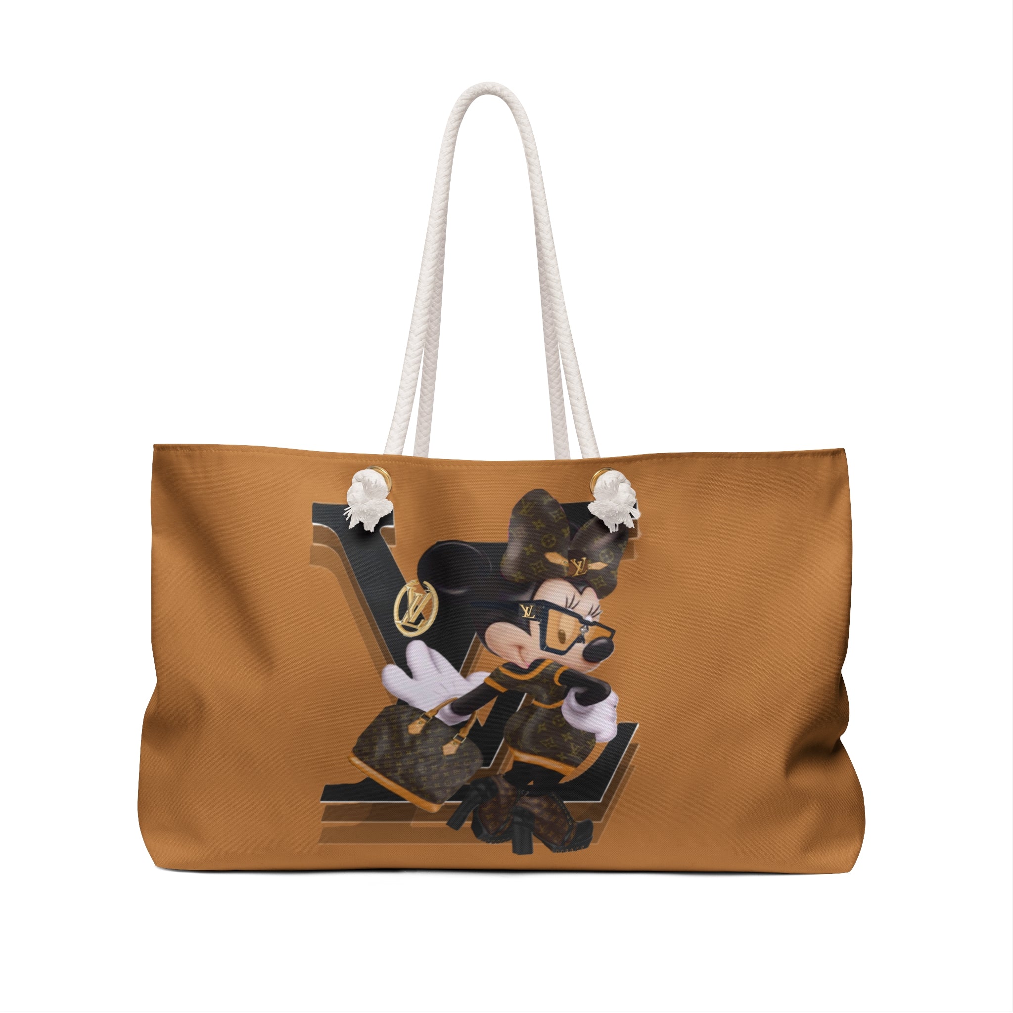 LV Maxi Mouse Weekender Bag – Brown Monogram Travel Tote