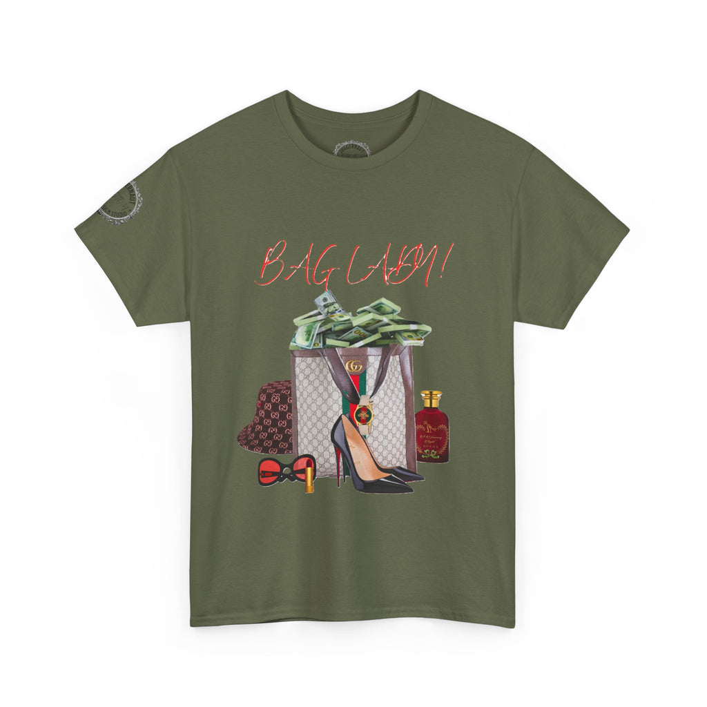 Team Diva Tee — Luxury Fashion Graphic Shirt with Money, Heels & Designer Bag