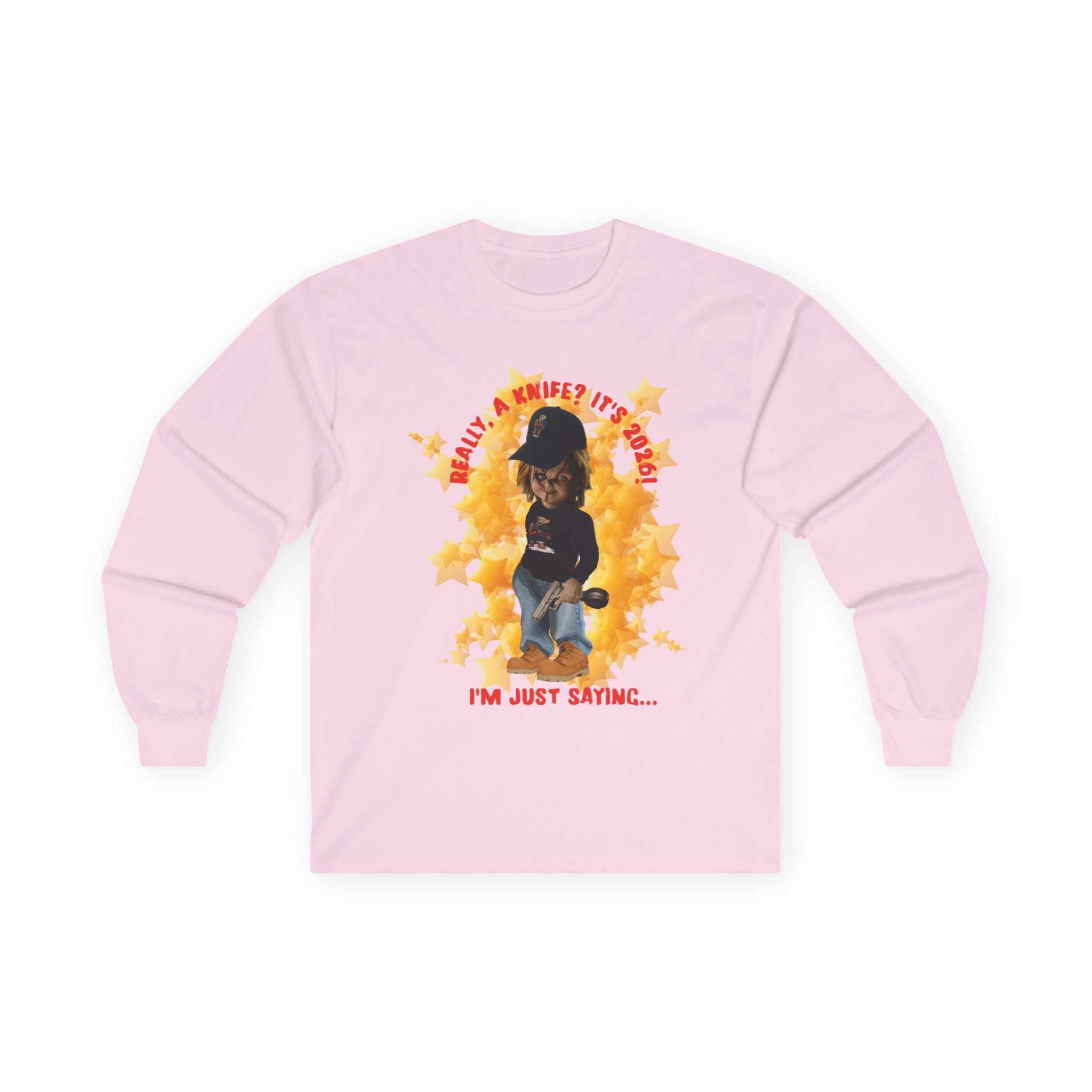 Bad Boy Collection Long Sleeve Tee — 2026 "I'm Just Saying" Casual Graphic Tee