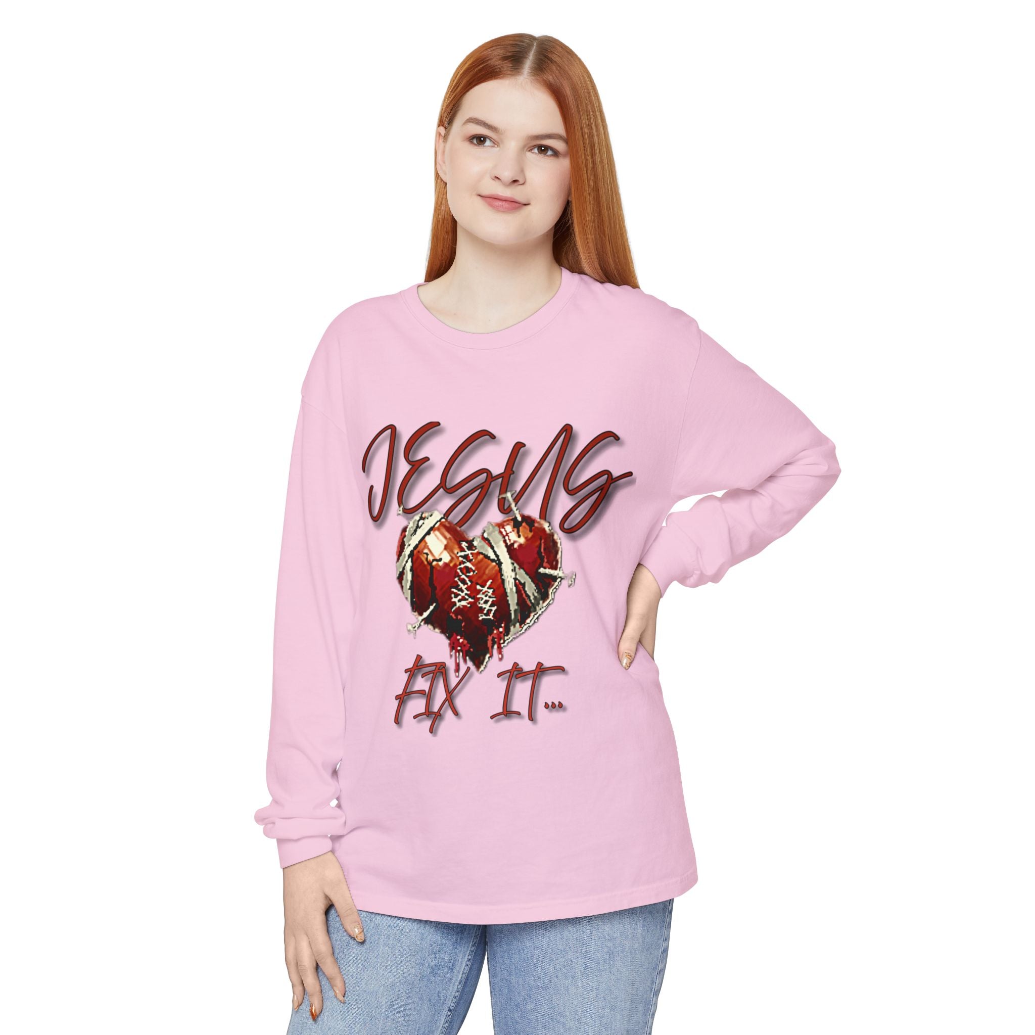 Jesus Fix It Heart Long Sleeve Tee
