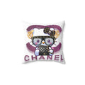 Team Diva Collection Kitty Designer Logo Throw Pillow