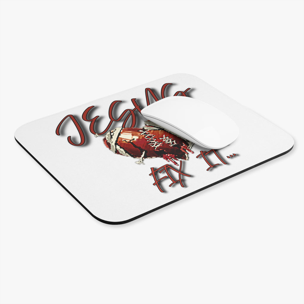 Mouse Pad — Jesus Fix It Heart Graphic