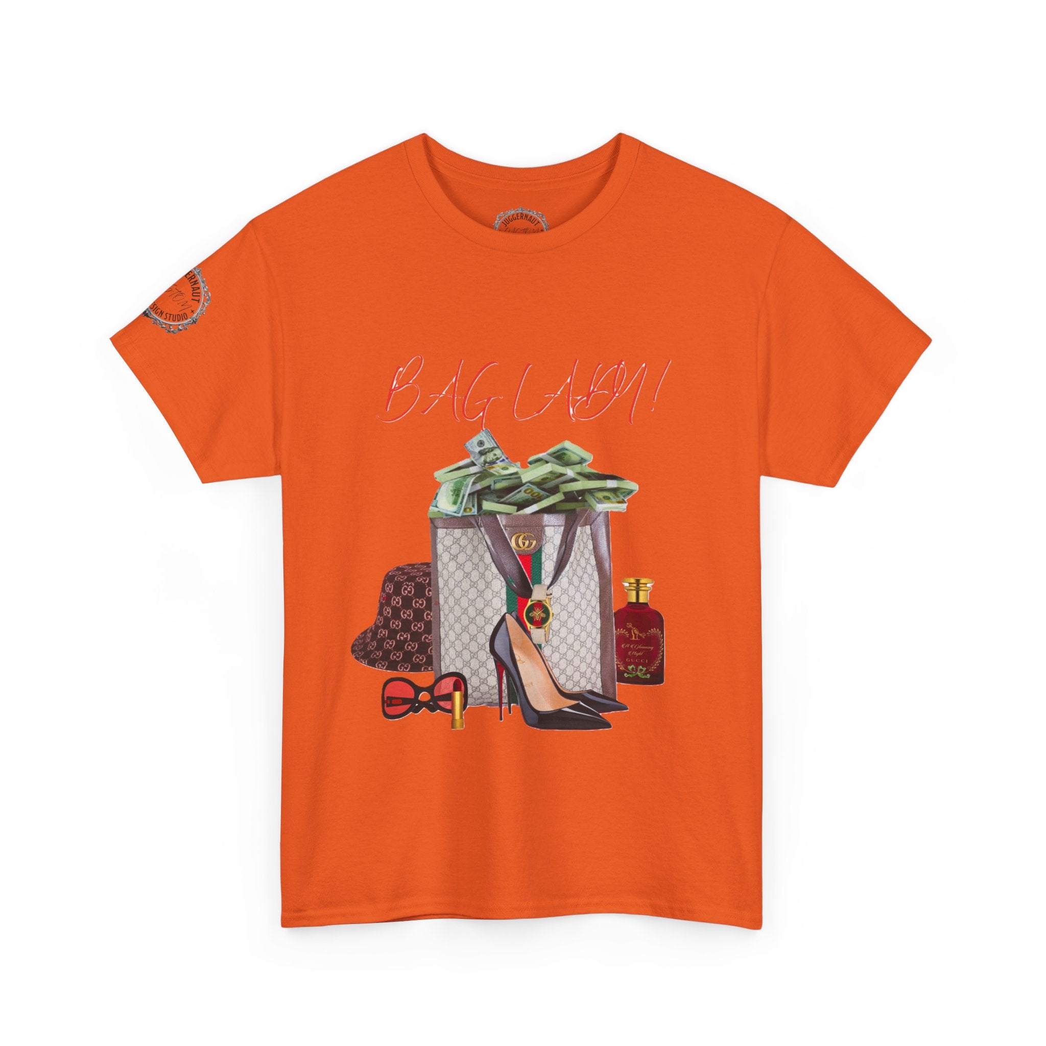 Team Diva Tee — Luxury Fashion Graphic Shirt with Money, Heels & Designer Bag