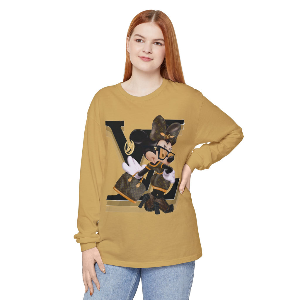 Maxi Mouse Designer Logo Long Sleeve Tee| Team Diva