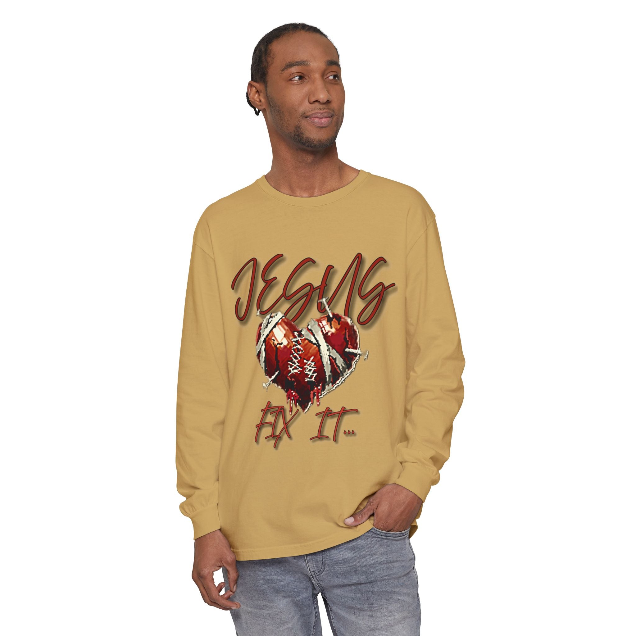 Jesus Fix It Heart Long Sleeve Tee