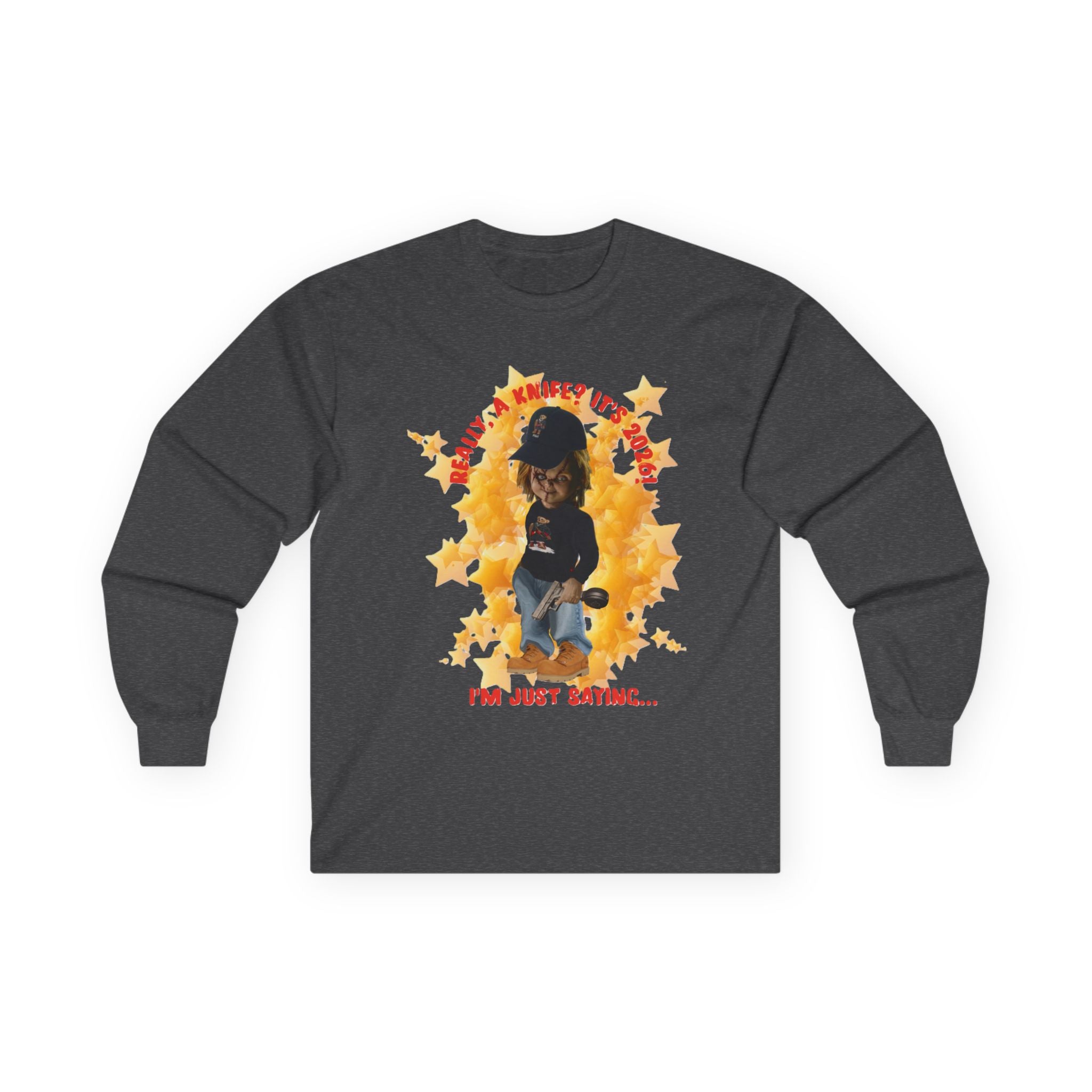 Bad Boy Collection Long Sleeve Tee — 2026 "I'm Just Saying" Casual Graphic Tee