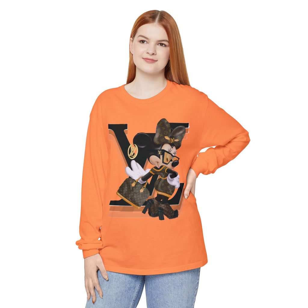 Maxi Mouse Designer Logo Long Sleeve Tee| Team Diva