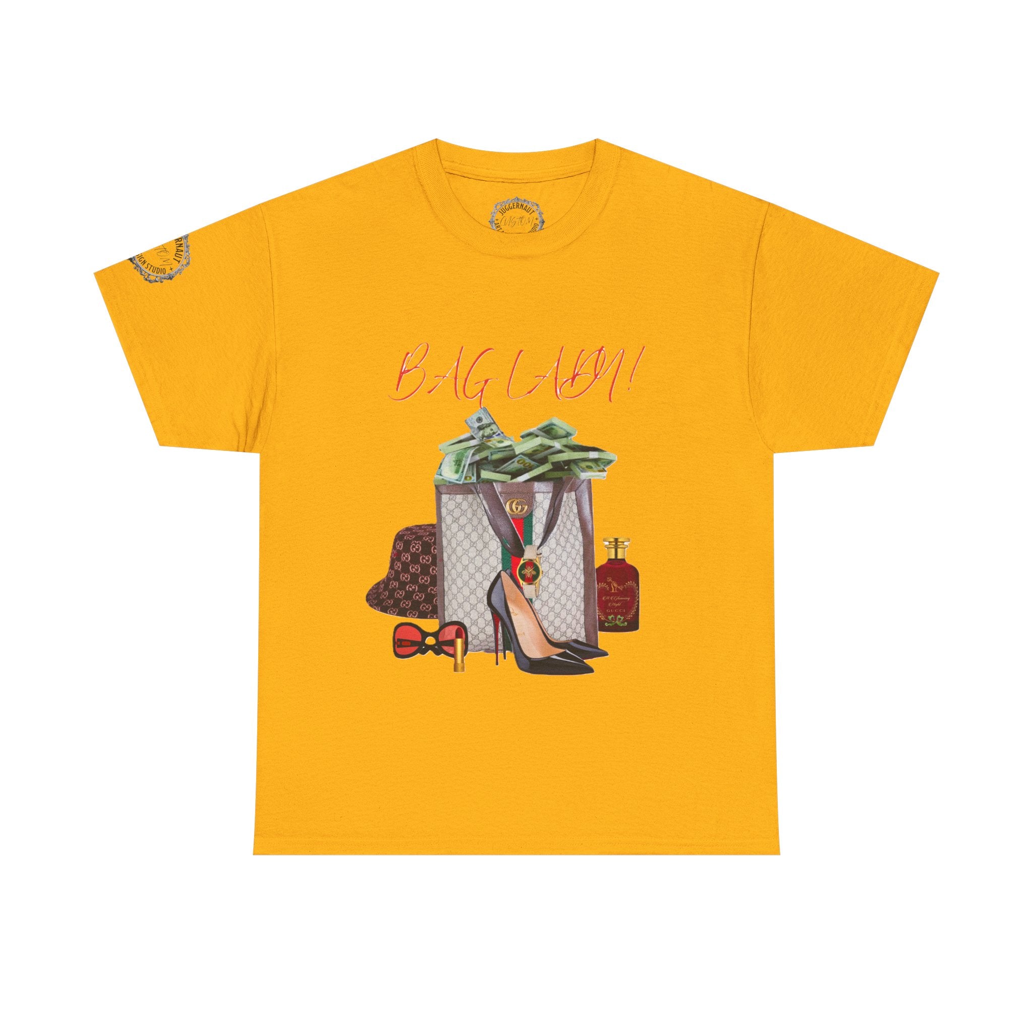 Team Diva Tee — Luxury Fashion Graphic Shirt with Money, Heels & Designer Bag