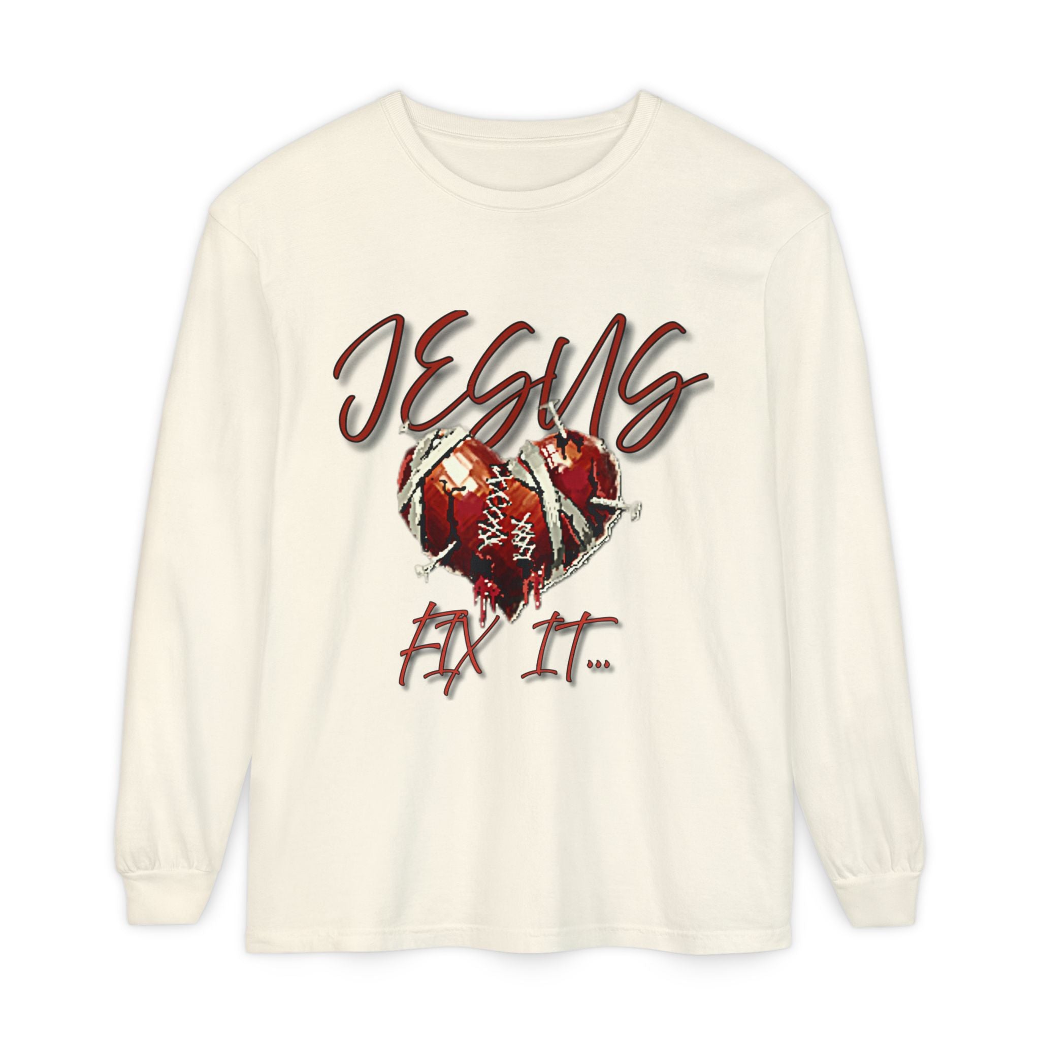 Jesus Fix It Heart Long Sleeve Tee