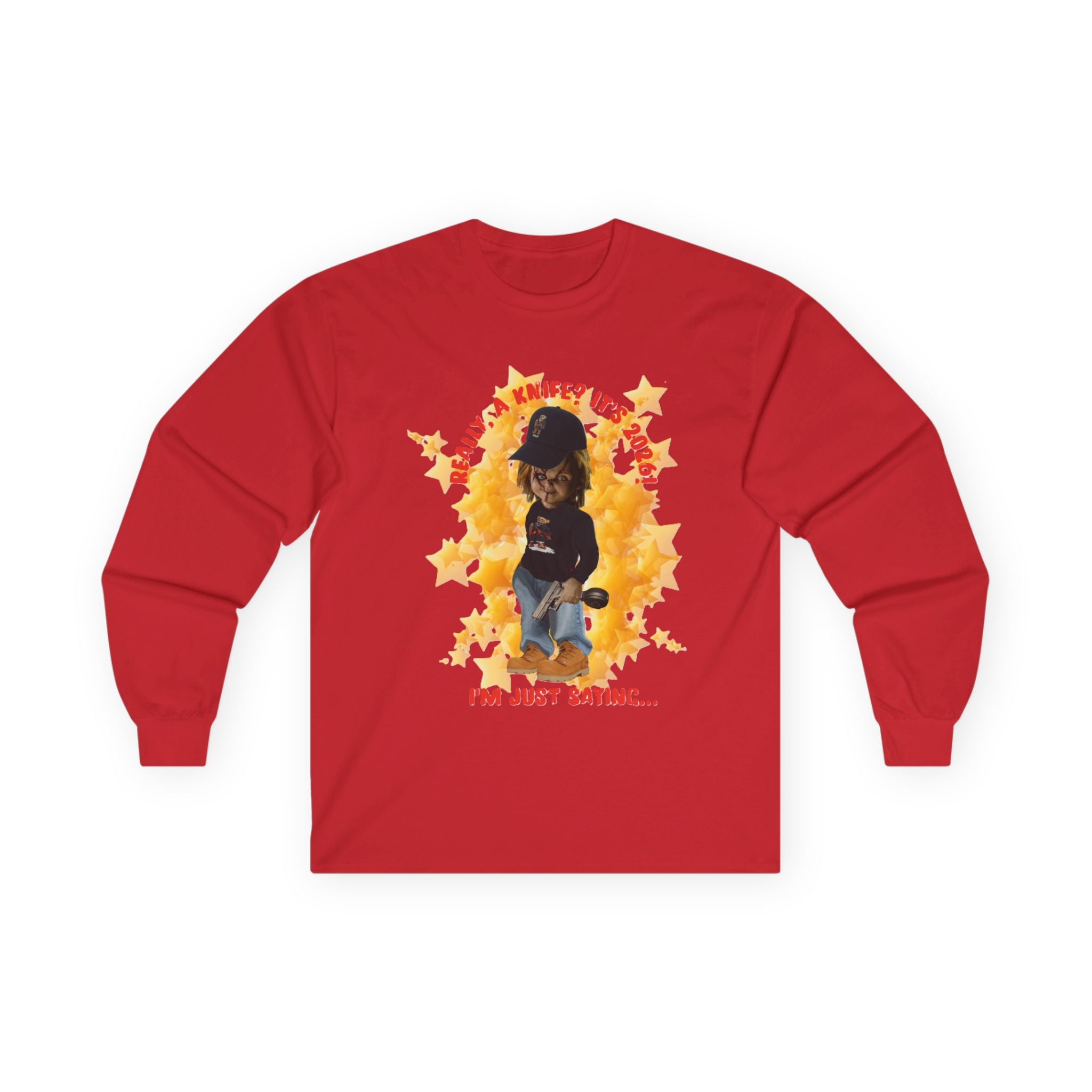 Bad Boy Collection Long Sleeve Tee — 2026 "I'm Just Saying" Casual Graphic Tee