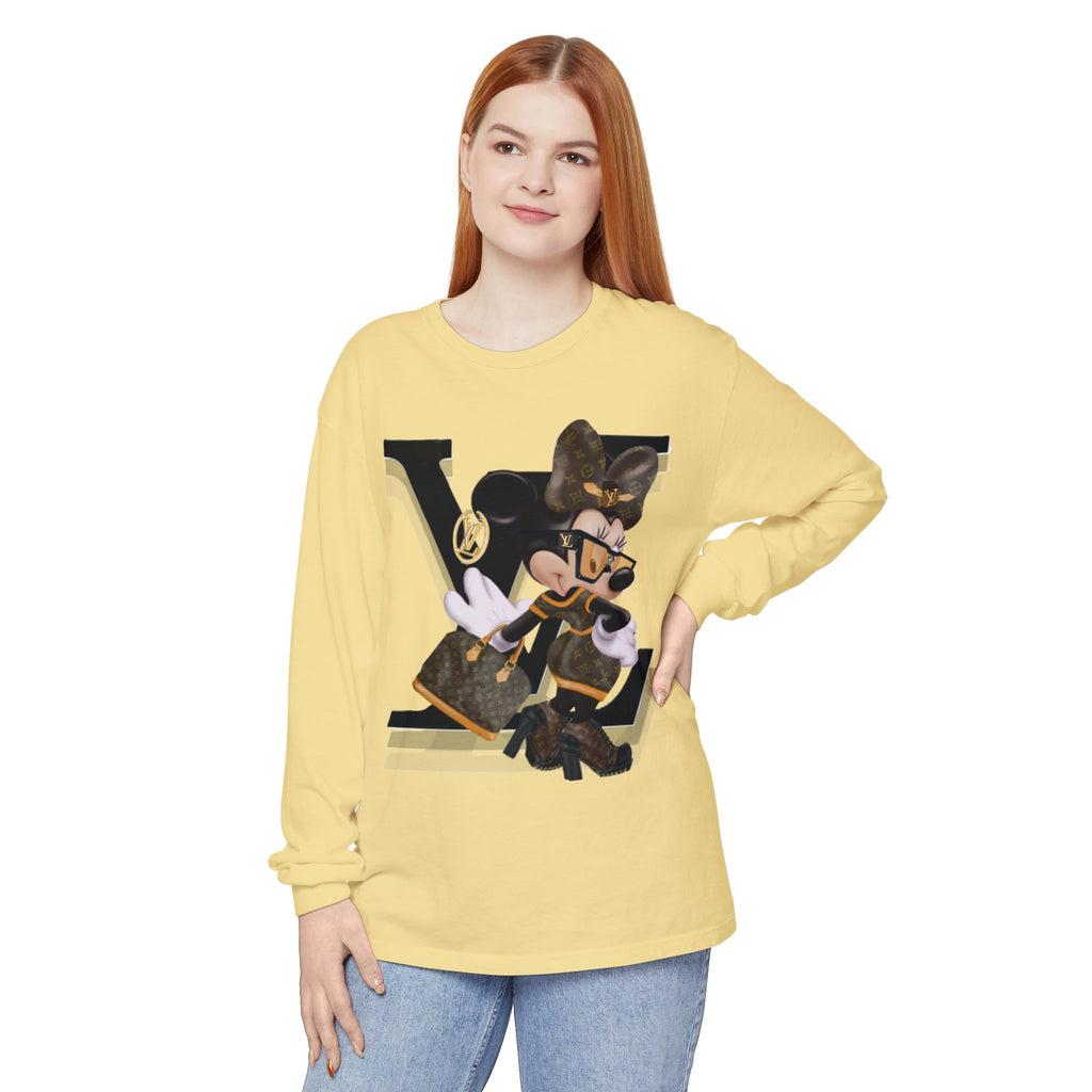 Maxi Mouse Designer Logo Long Sleeve Tee| Team Diva