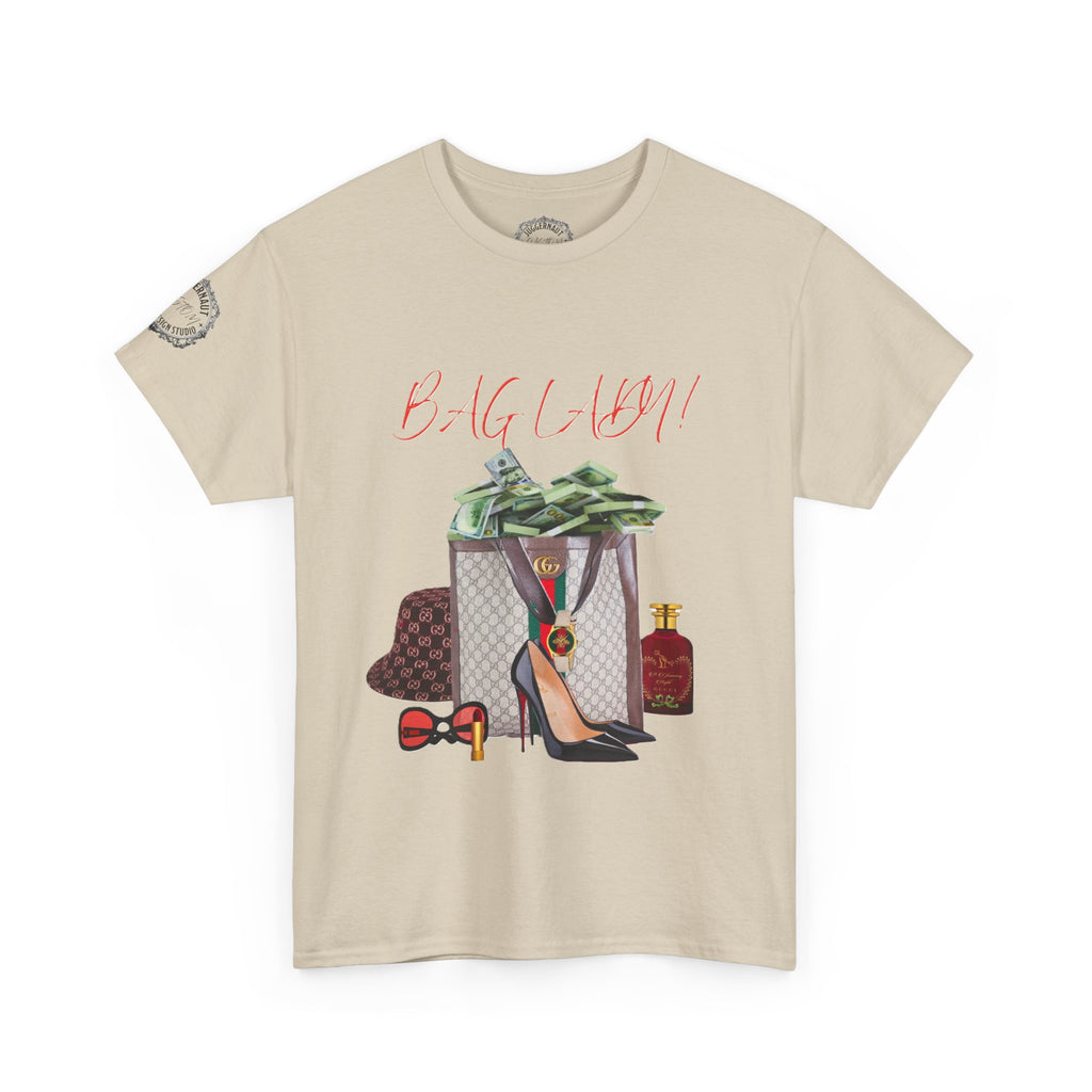 Team Diva Tee — Luxury Fashion Graphic Shirt with Money, Heels & Designer Bag