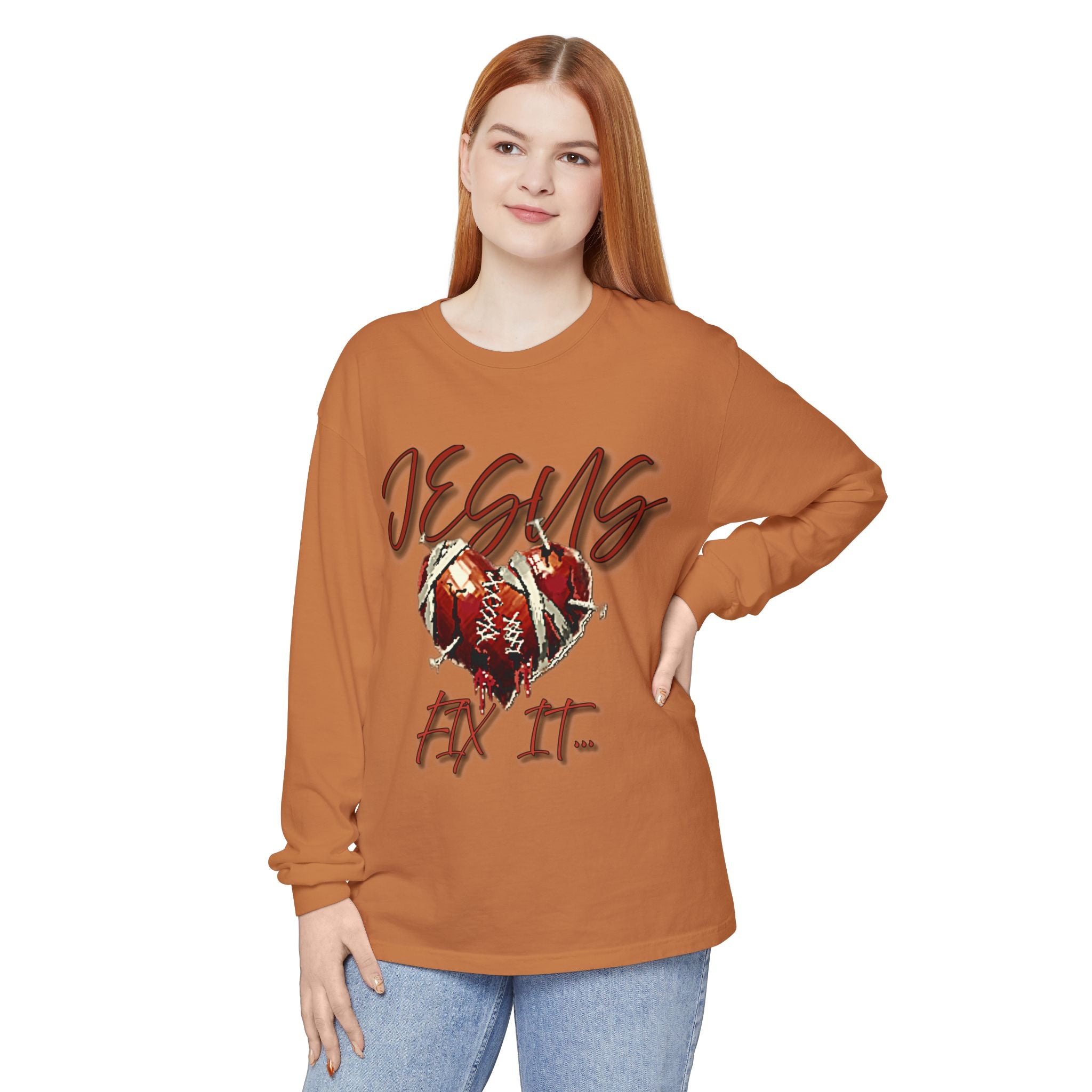 Jesus Fix It Heart Long Sleeve Tee