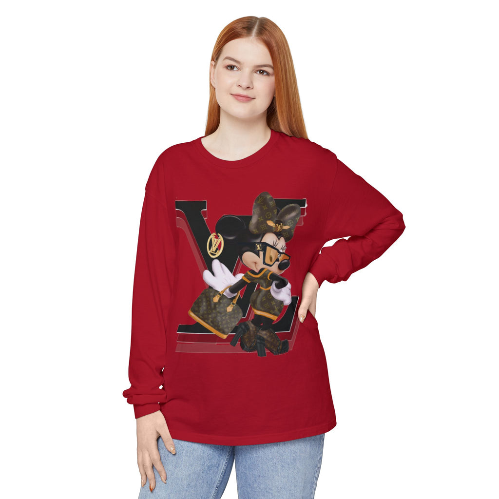 Maxi Mouse Designer Logo Long Sleeve Tee| Team Diva