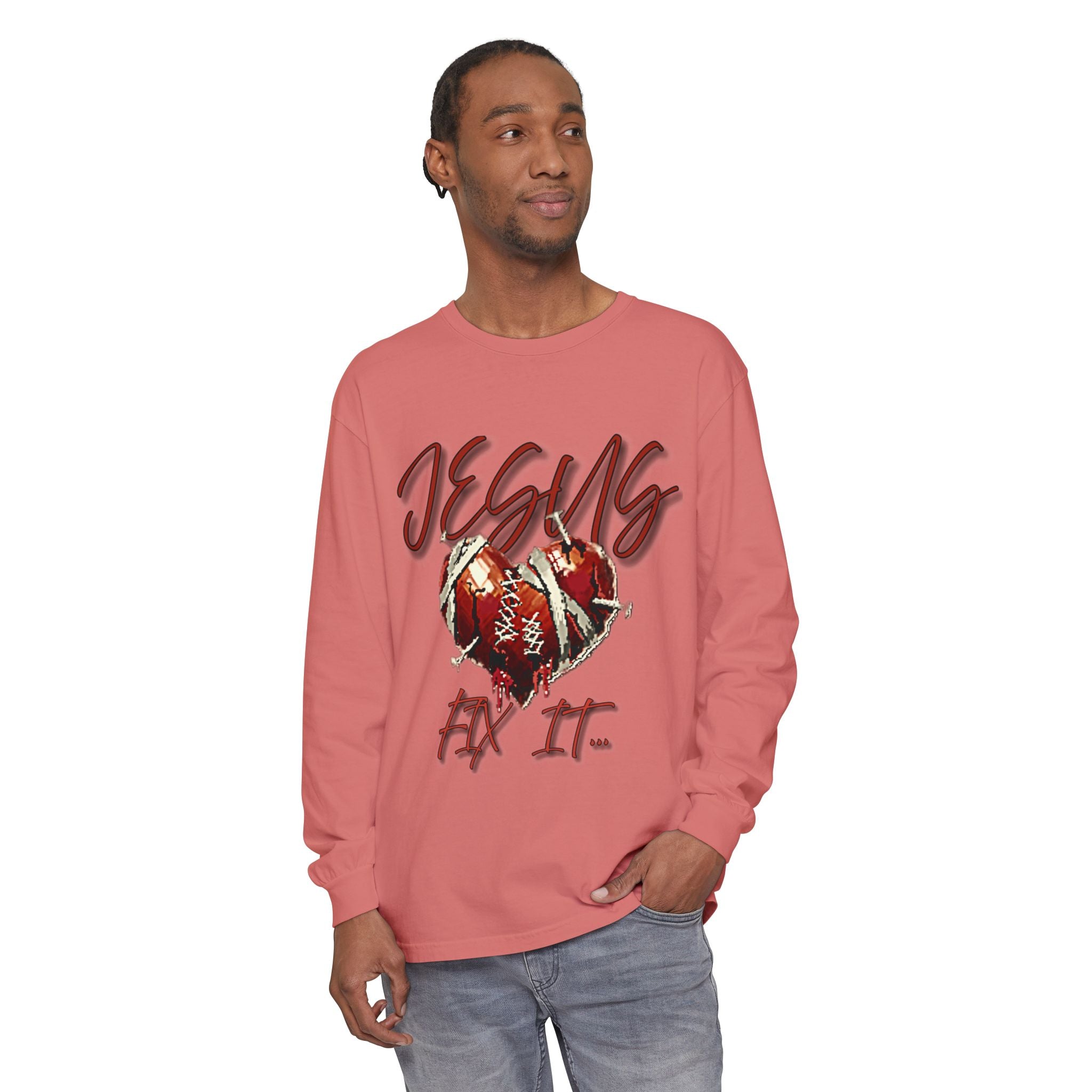 Jesus Fix It Heart Long Sleeve Tee