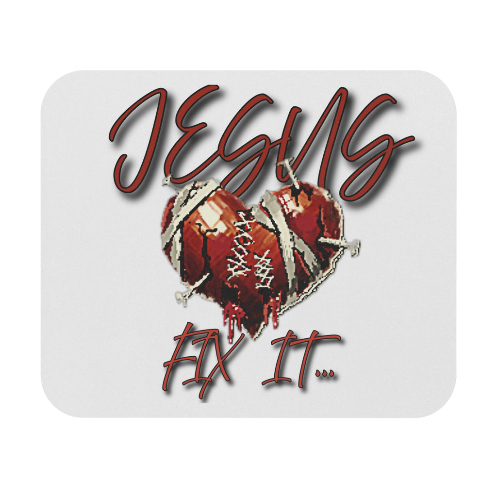 Mouse Pad — Jesus Fix It Heart Graphic