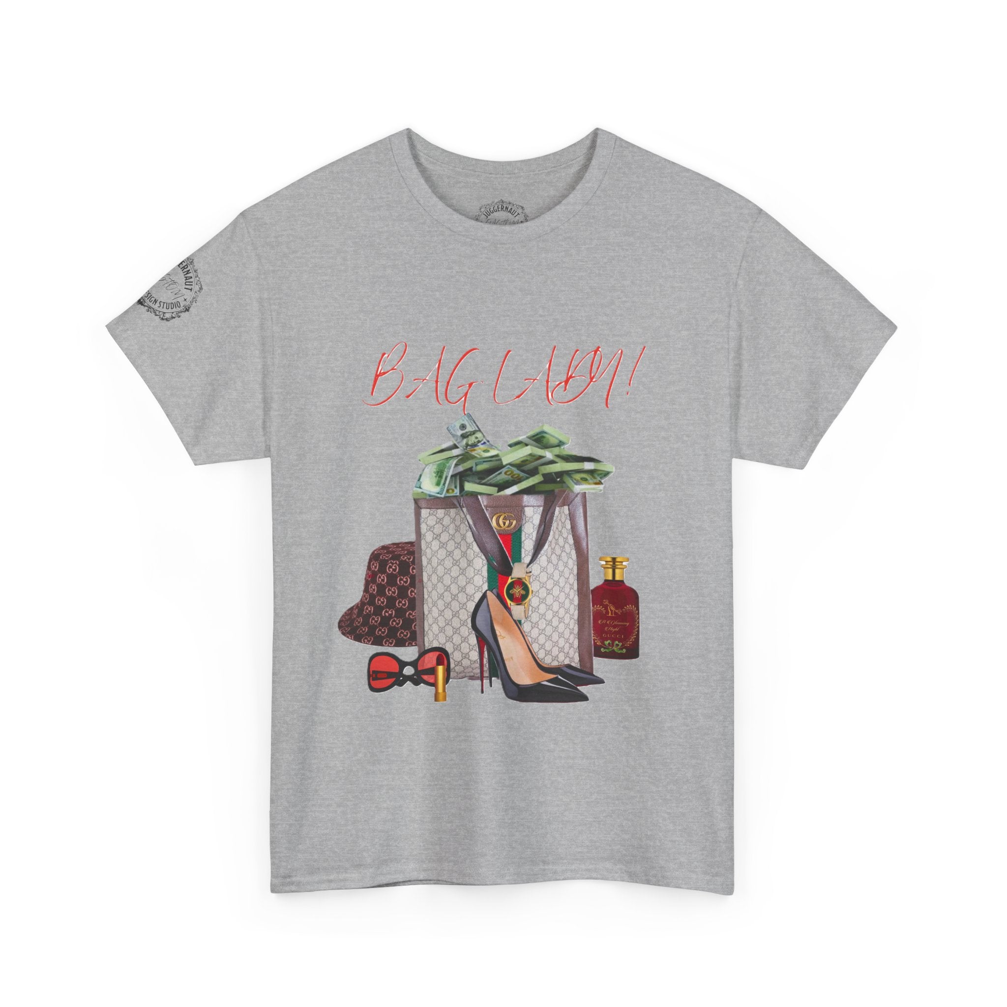 Team Diva Tee — Luxury Fashion Graphic Shirt with Money, Heels & Designer Bag