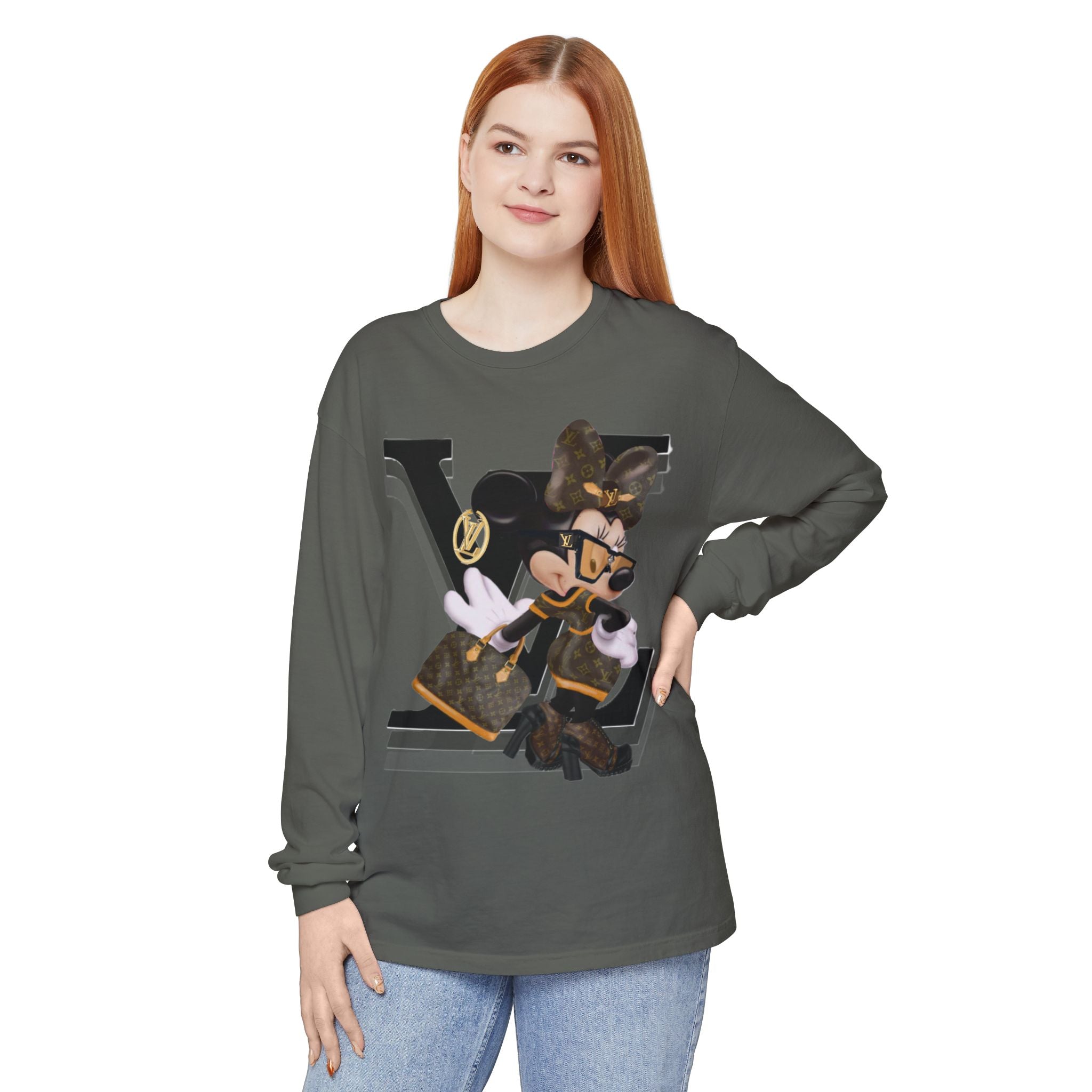Maxi Mouse Designer Logo Long Sleeve Tee| Team Diva