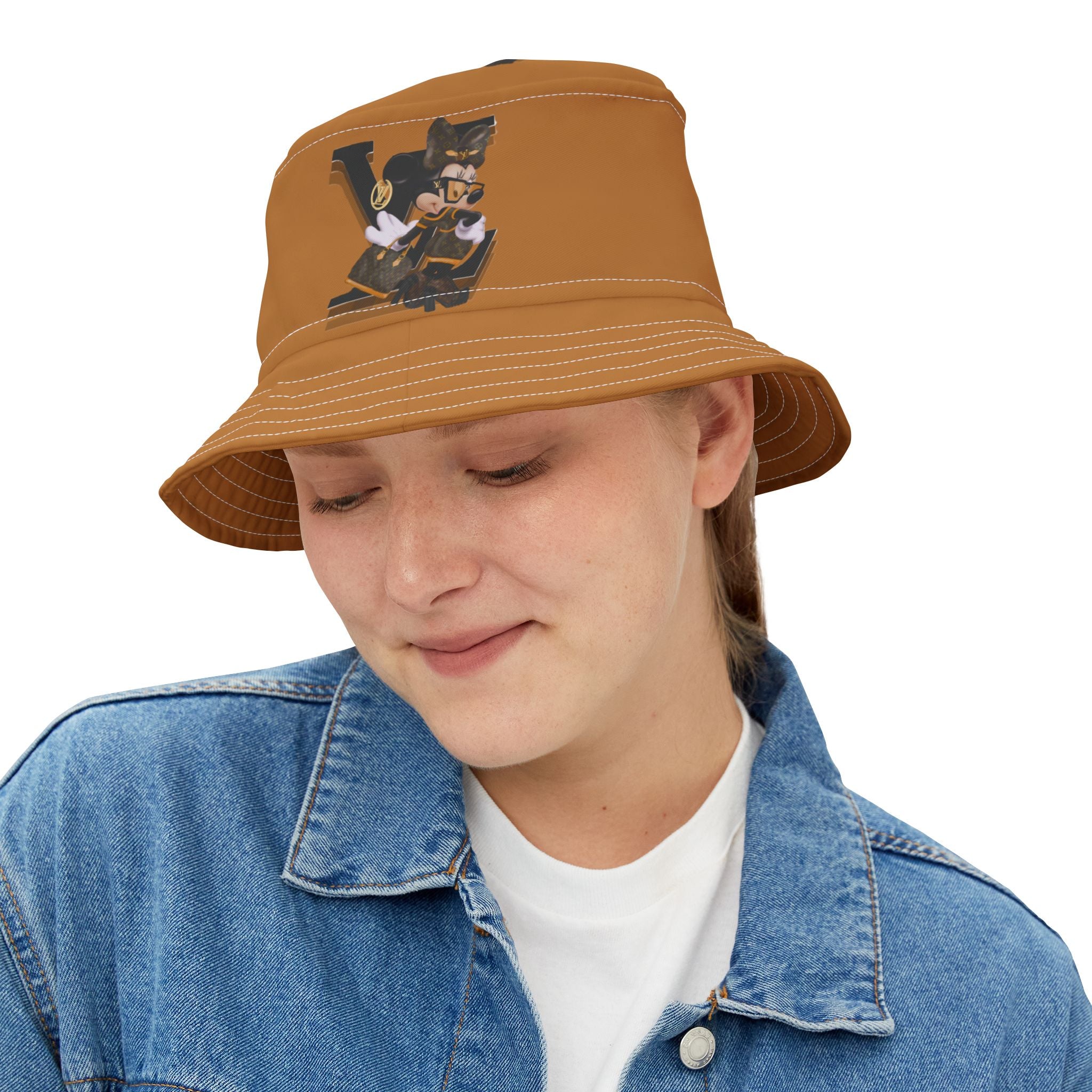 LV Maxi Mouse Bucket Hat — Team Diva Brown Bucket Hat