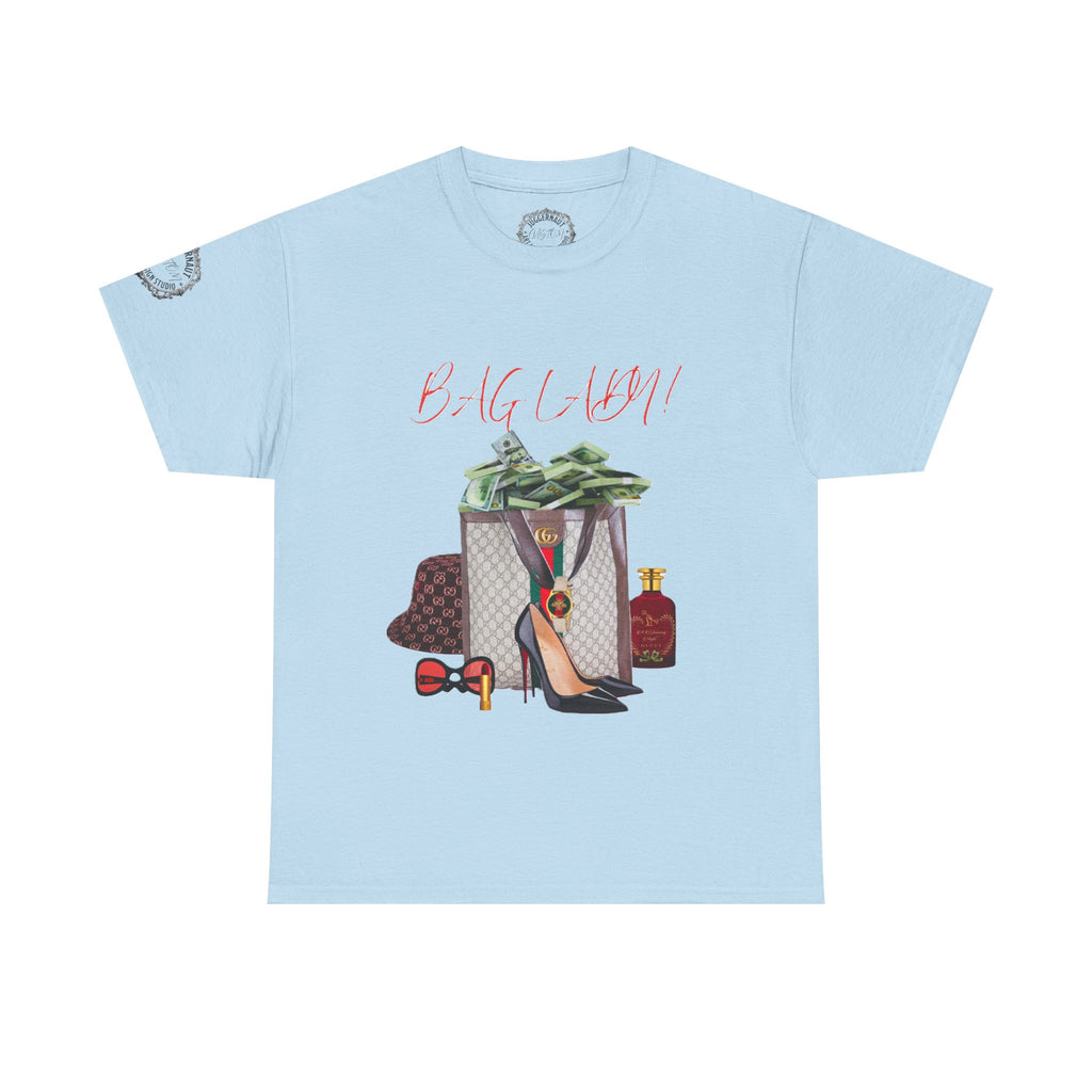 Team Diva Tee — Luxury Fashion Graphic Shirt with Money, Heels & Designer Bag
