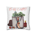 Bag Lady Designer Pillowcase — "Bag Lady" Fashion Throw Pillow Cover