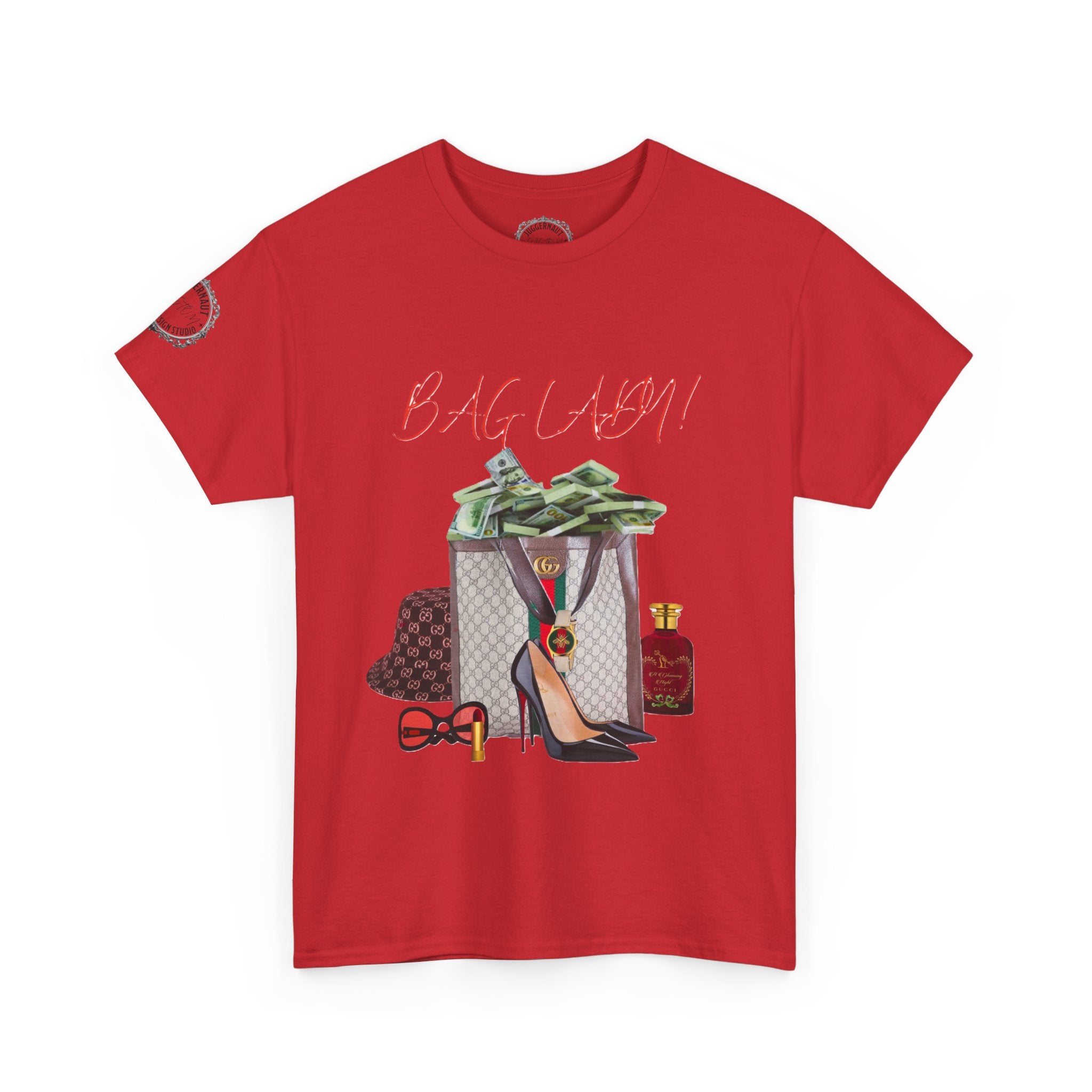 Team Diva Tee — Luxury Fashion Graphic Shirt with Money, Heels & Designer Bag