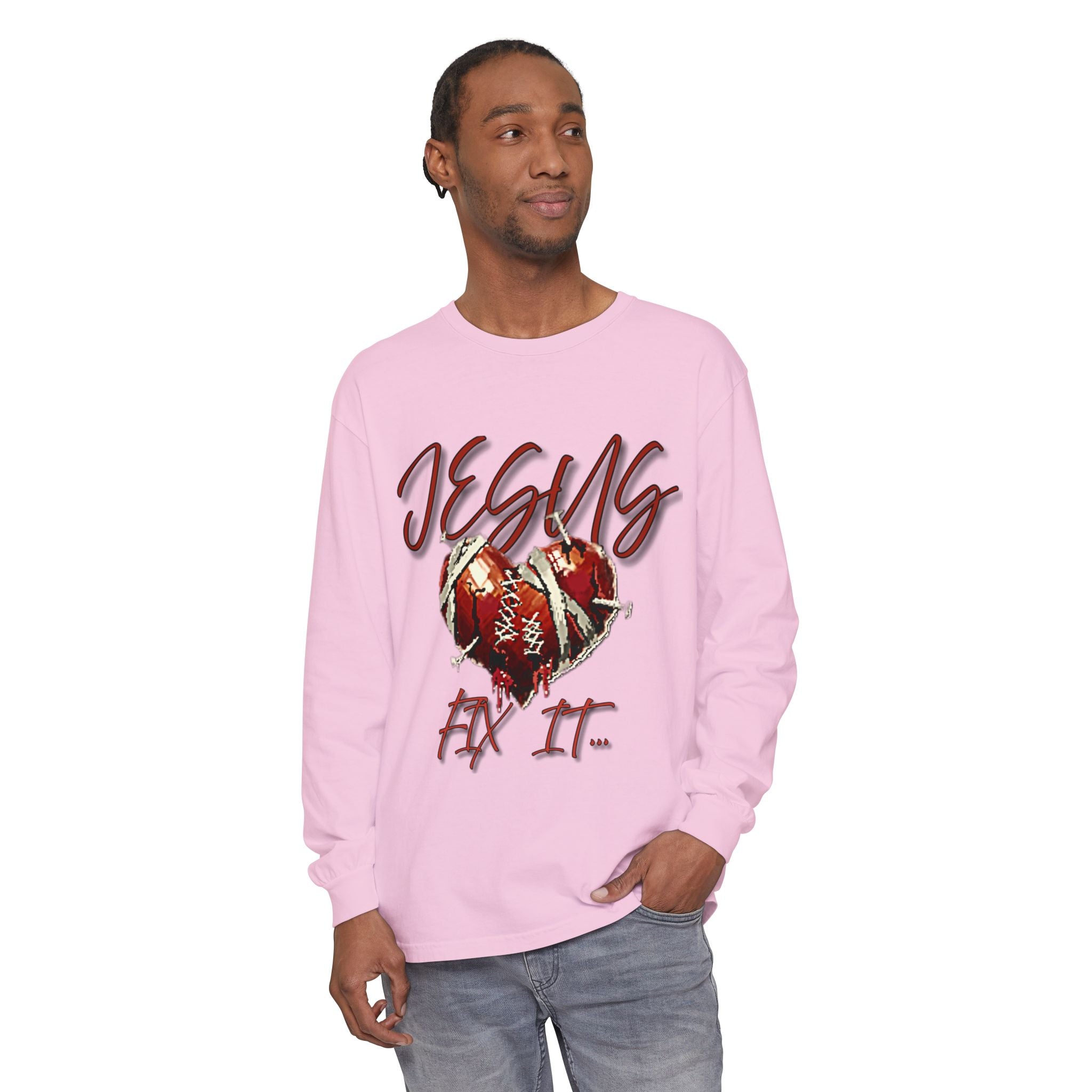 Jesus Fix It Heart Long Sleeve Tee