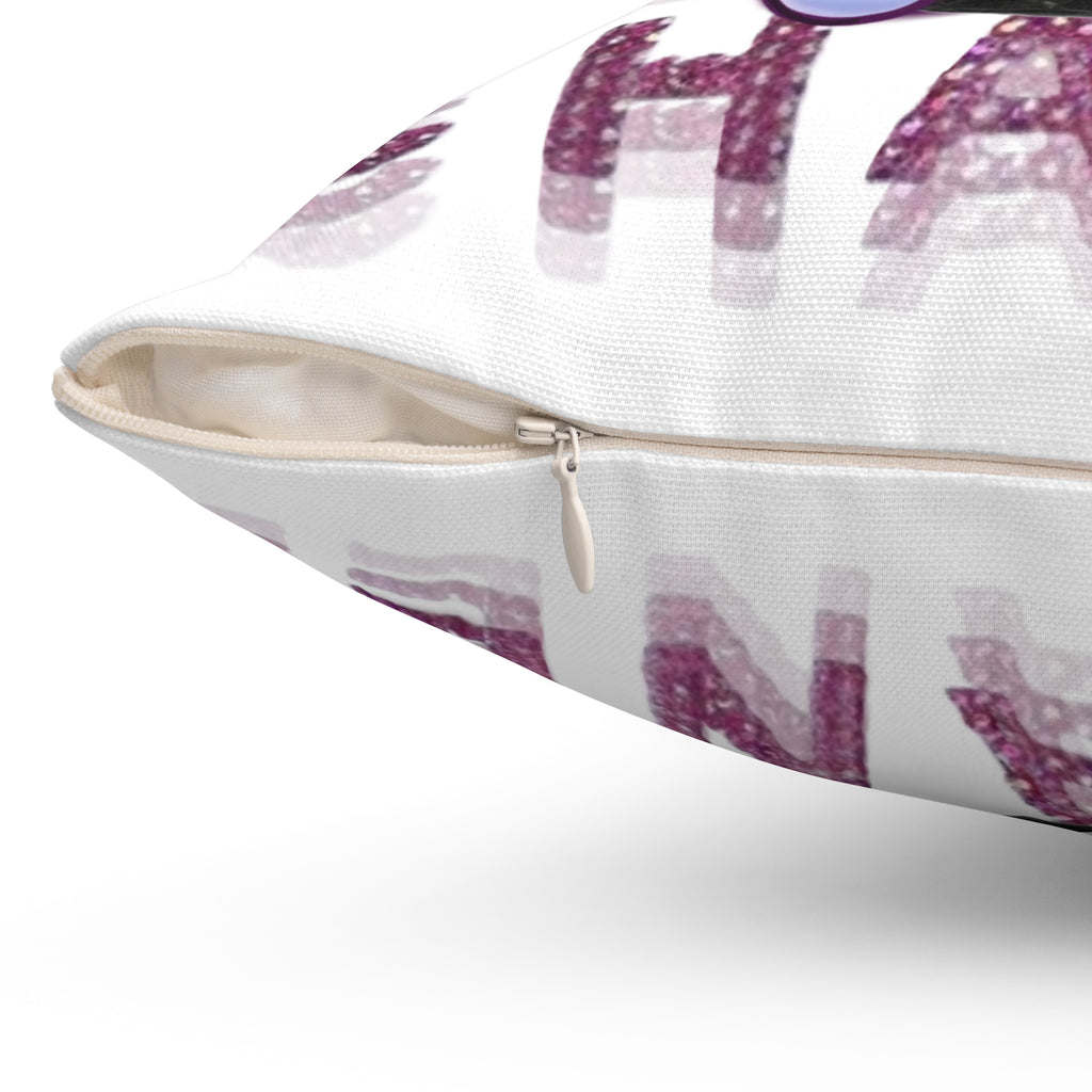 Team Diva Collection Kitty Designer Logo Throw Pillow