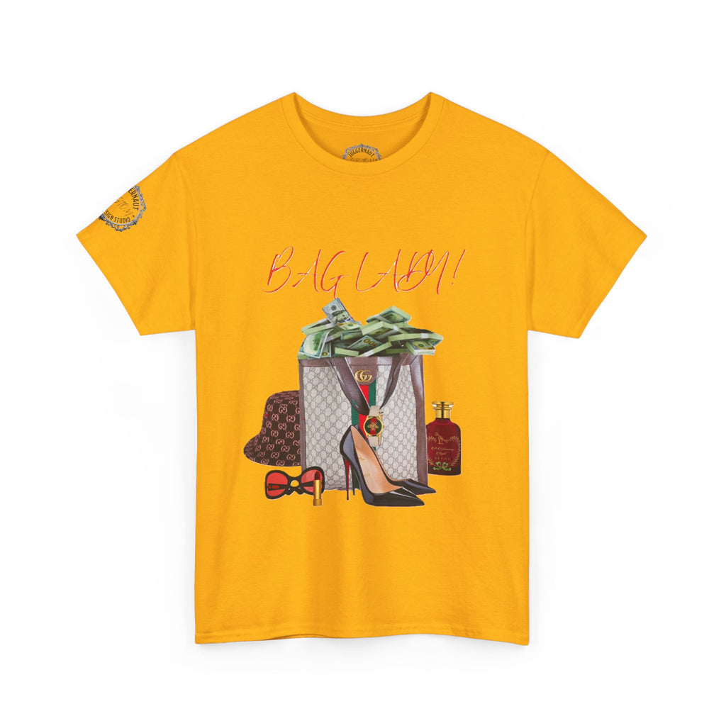 Team Diva Tee — Luxury Fashion Graphic Shirt with Money, Heels & Designer Bag