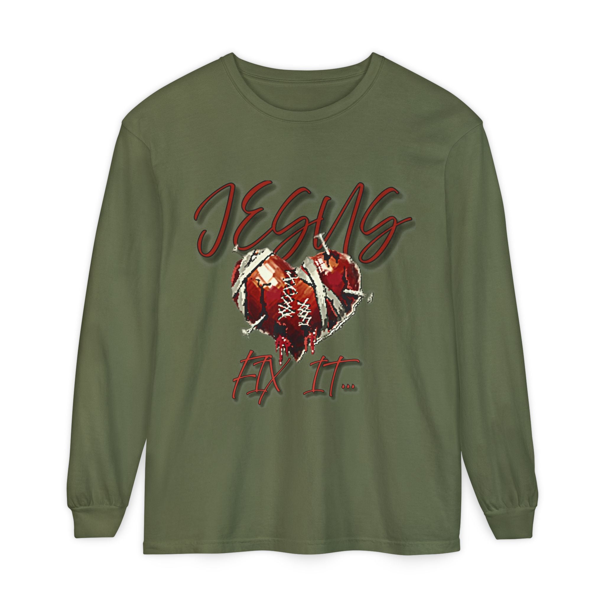 Jesus Fix It Heart Long Sleeve Tee
