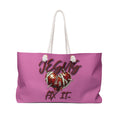 Weekender Bag — "Jesus Fix It" Pink Heart Devotional Travel Tote