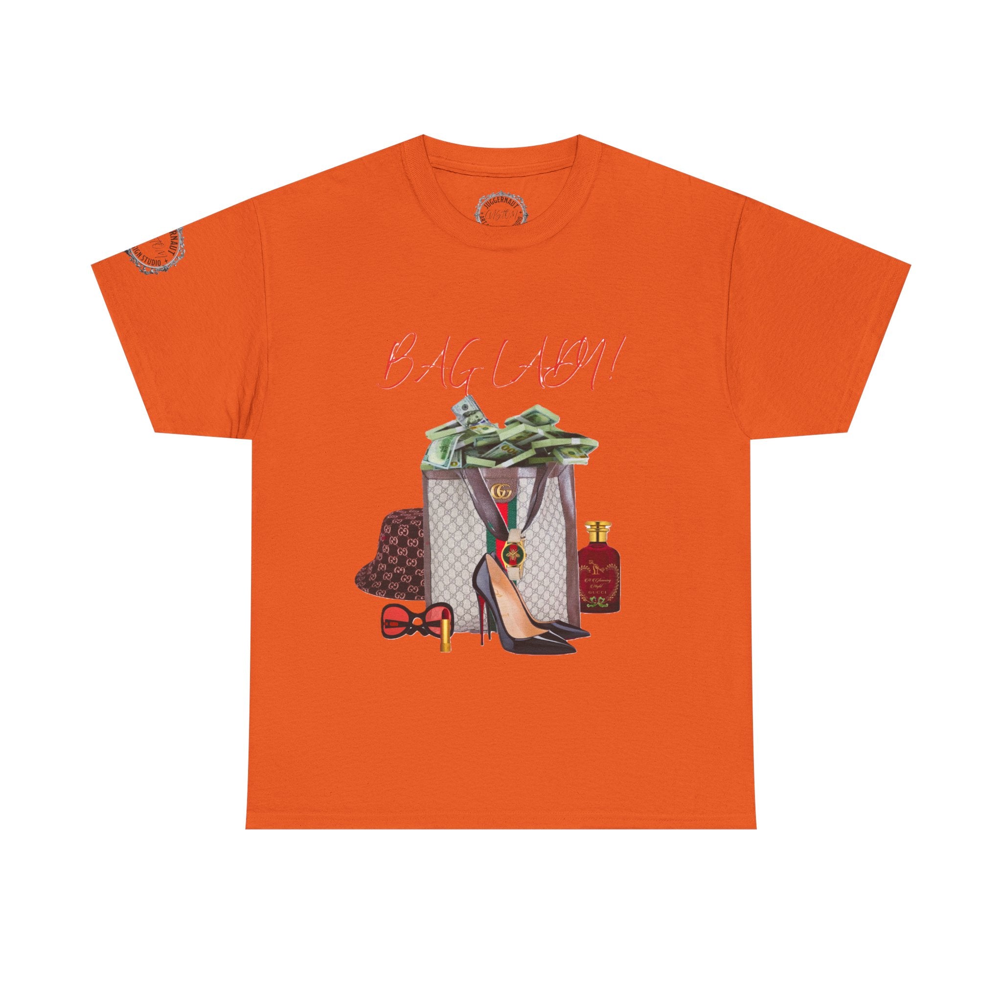 Team Diva Tee — Luxury Fashion Graphic Shirt with Money, Heels & Designer Bag